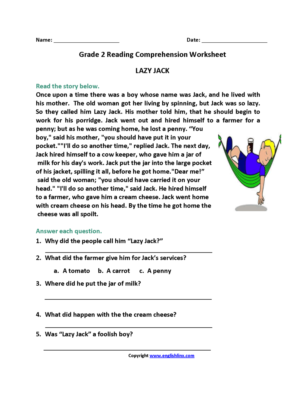 Free Third Grade Halloween Reading Comprehension Worksheets