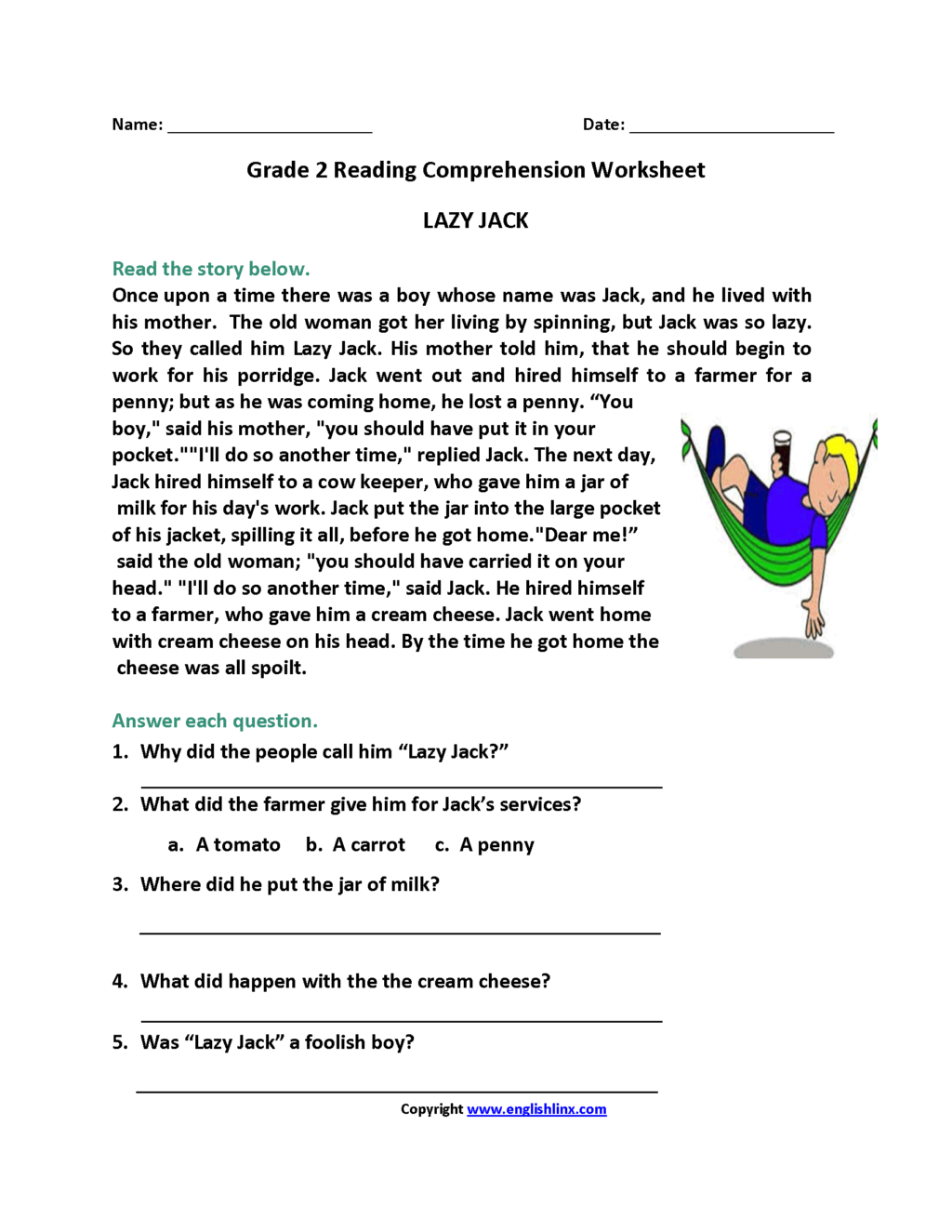 Halloween Reading Comprehension Worksheets Second Grade