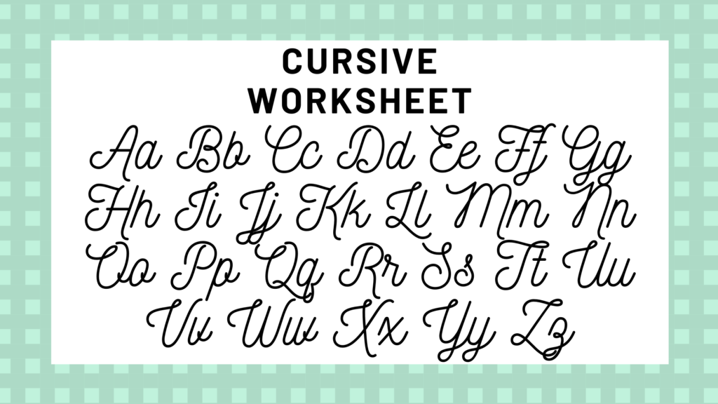 Worksheet ~ Cursive Alphabet Your Guide To Writing Science