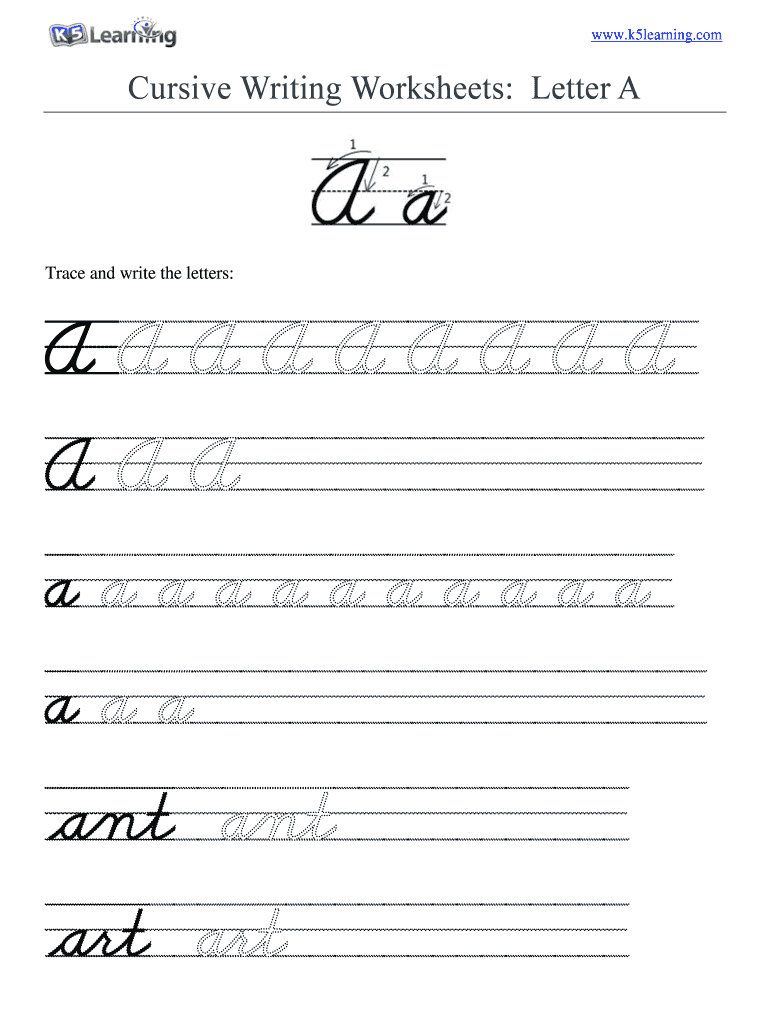 Cursive K5 Learning | AlphabetWorksheetsFree.com