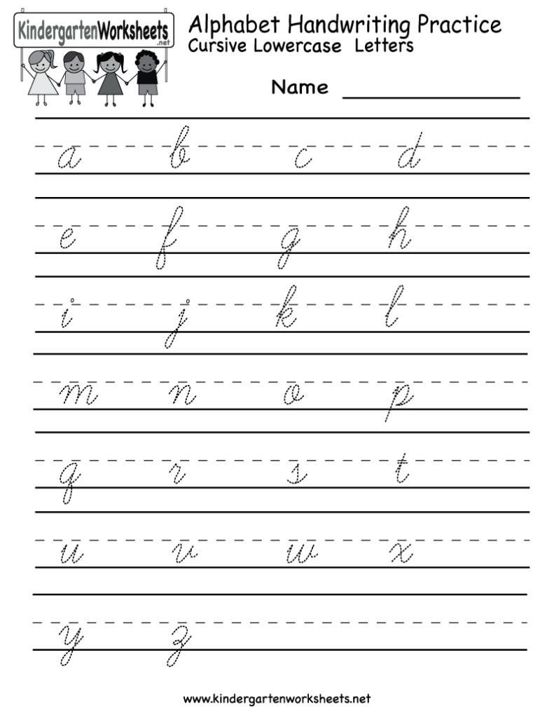 Worksheet ~ English Alphabet Cursive Writing Practice Photo