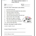 Worksheet ~ Excelent Grade Three Worksheets Entry Test