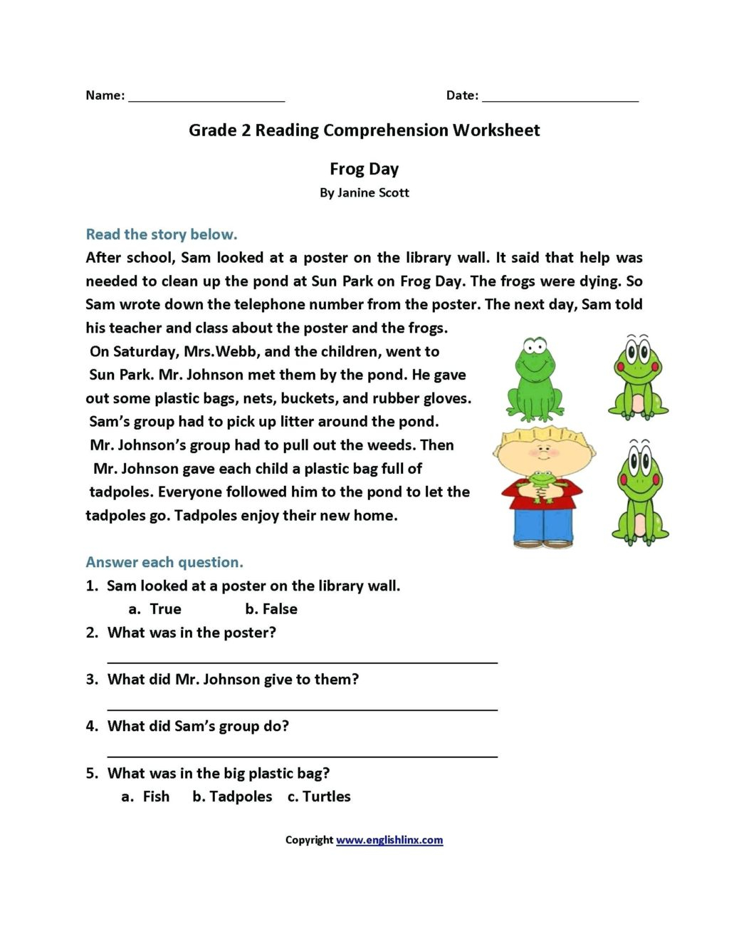 3rd Grade Christmas Reading Comprehension Worksheets AlphabetWorksheetsFree