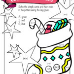 Worksheet ~ Fantastic Christmas Math Coloringets Maths