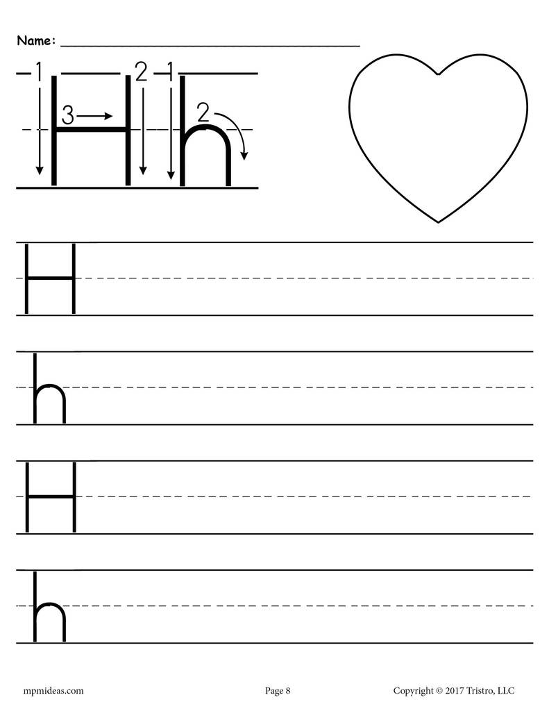 Worksheet ~ Fantastic Printable Penmanshipsheets Letter H pertaining to Letter H Worksheets Pdf