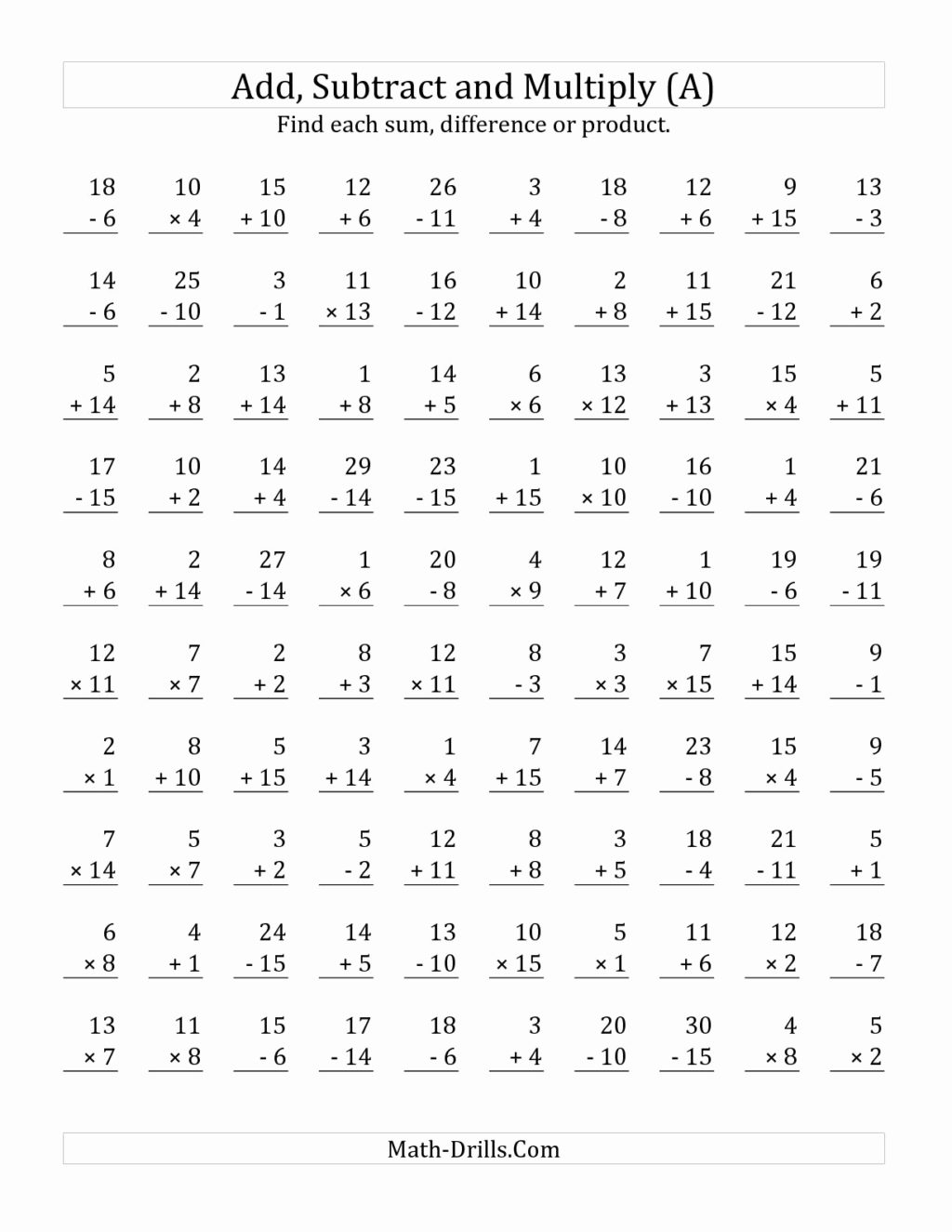 Worksheet ~ Fourthe Multiplication Worksheets 4Th To You