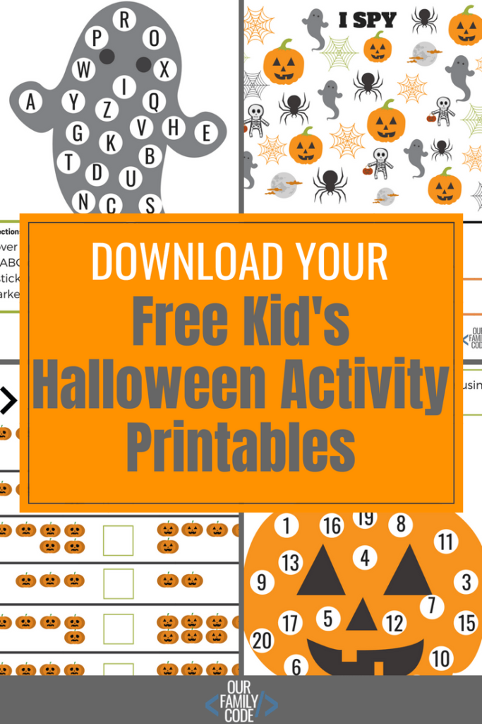 Worksheet ~ Free Kids Halloween Activity Printables