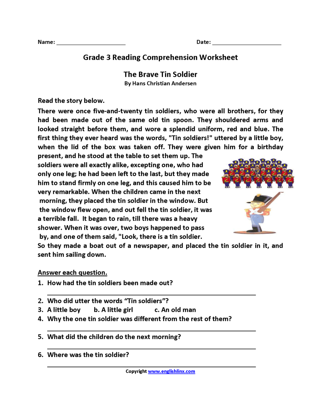 Worksheet ~ Free Reading Comprehension Worksheets Grade