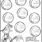 Worksheet ~ Halloween Digitition With Regrouping Color