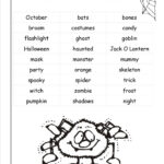 Worksheet ~ Halloweenwordlist Incredibleee First Grade