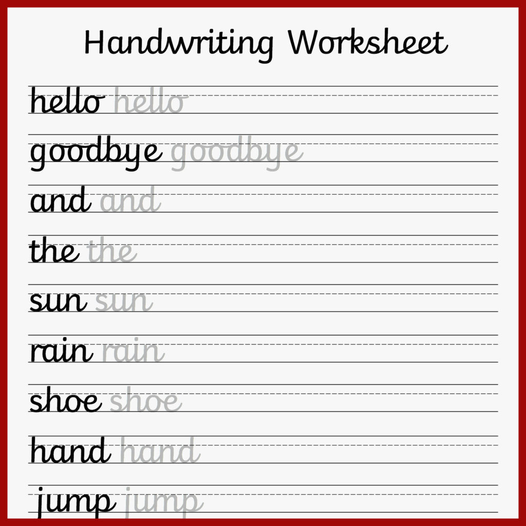 Worksheet ~ Handwriting Practise Worksheets Printable