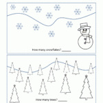 Worksheet ~ Kindergarten Christmas Sheets Counting 2Bw Easy