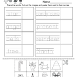 Worksheet ~ Kindergarten Christmas Writingsheets Picture