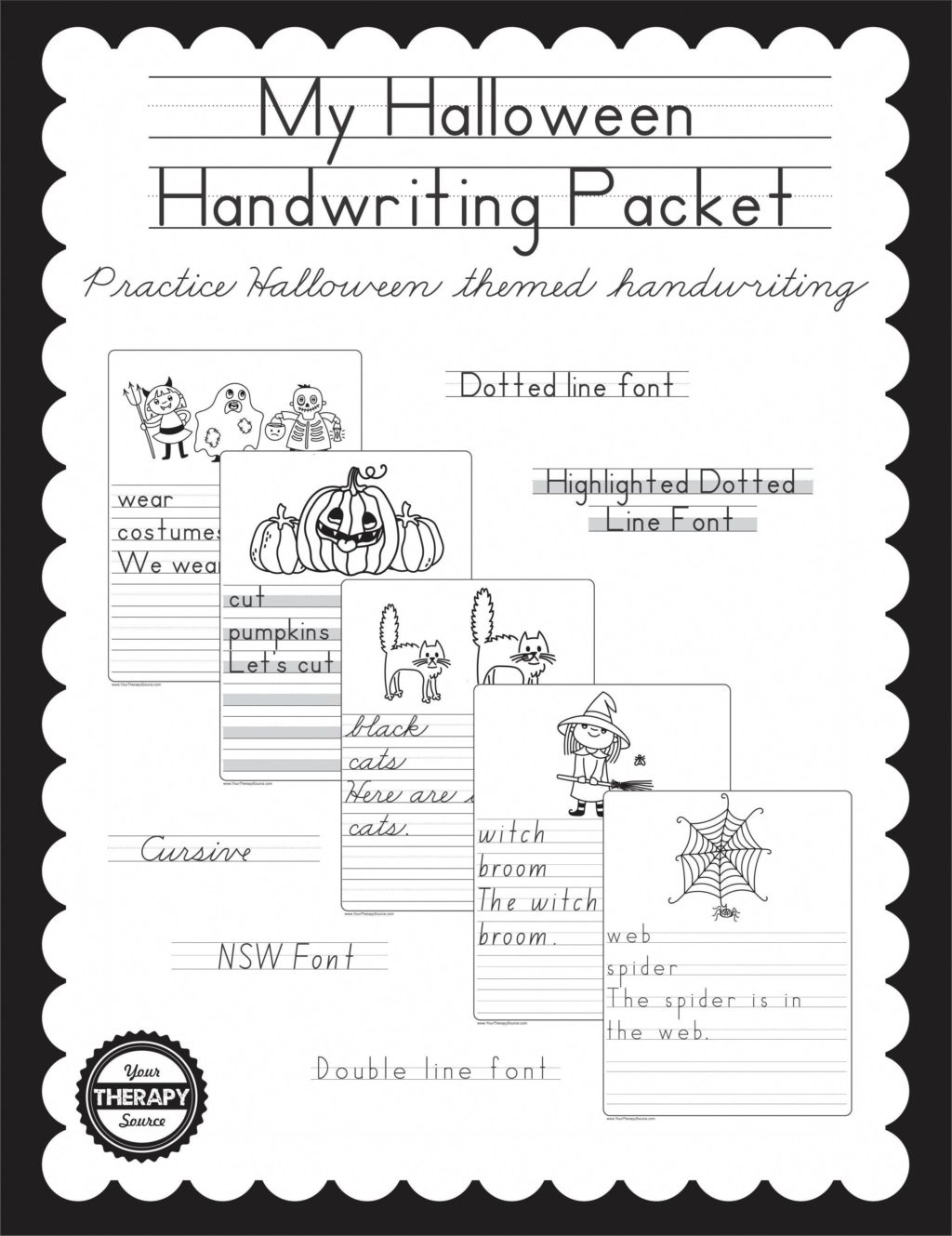 Worksheet My Halloween Handwriting Packet Practice With This