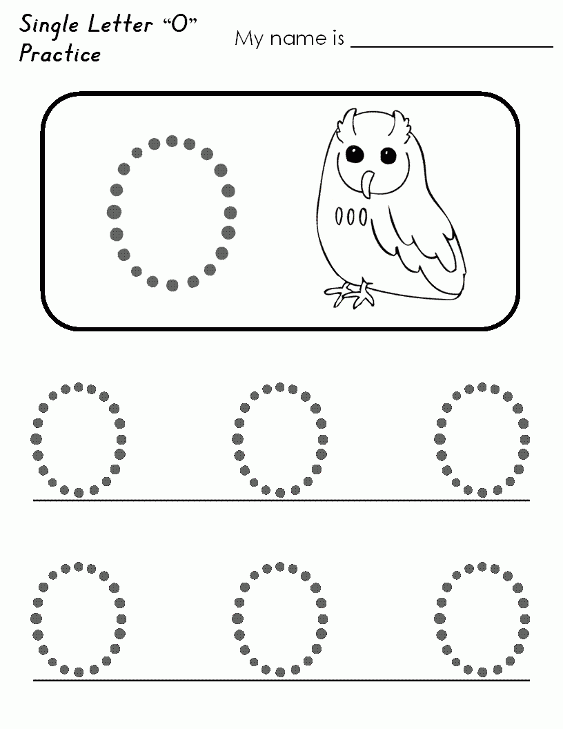 Worksheet ~ O Worksheets For Kindergarten Trace Letter pertaining to Letter O Tracing Preschool