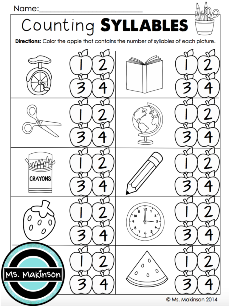 Worksheet ~ September Printables First Grade Literacy And