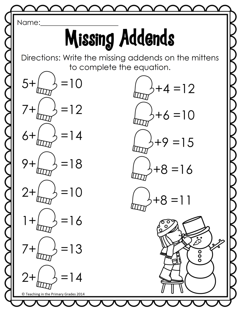 Learning Worksheets For 1st Grade