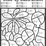 Worksheet ~ Worksheet Christmas Subtraction Coloring Pages