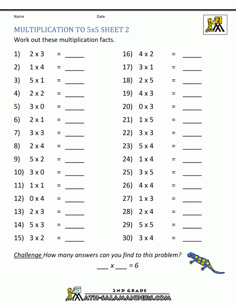 Worksheet ~ Worksheet Free Printable Multiplication