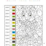 Worksheet ~ Worksheet Maths Calculated Colouring Worksheets