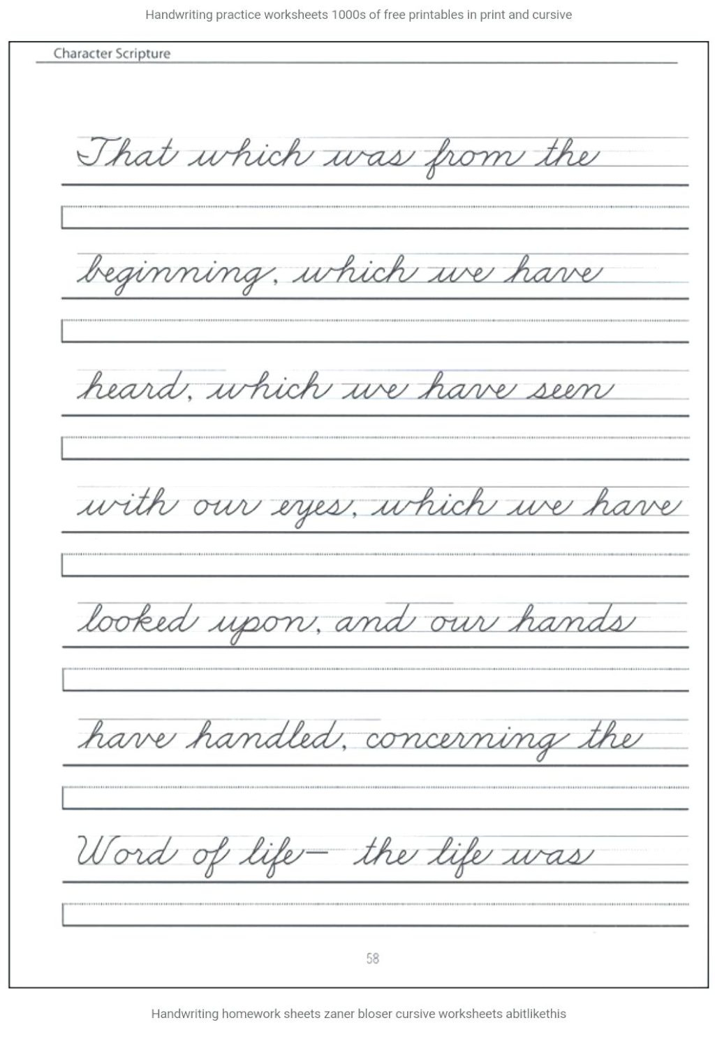 Worksheet ~ Writing Practice Cursive Letters Printable