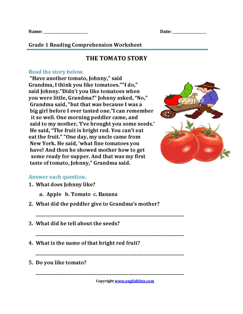 Free 5th Grade Christmas Reading Comprehension Worksheets