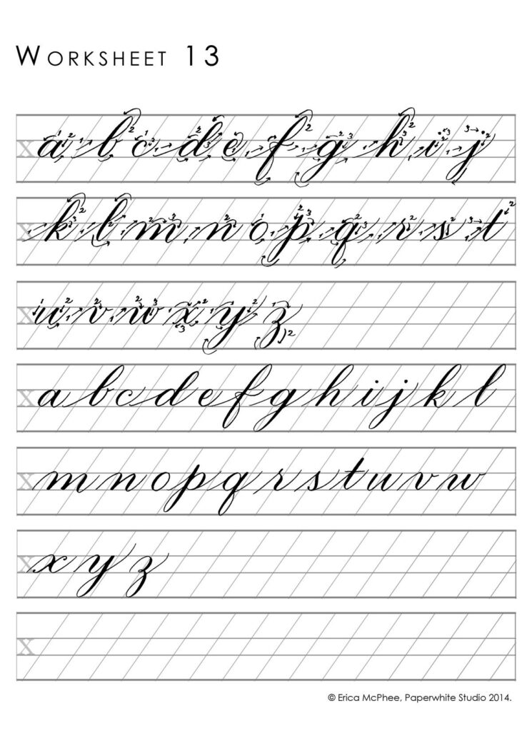 Worksheet13 (1200×1650) | Cursive Writing Worksheets