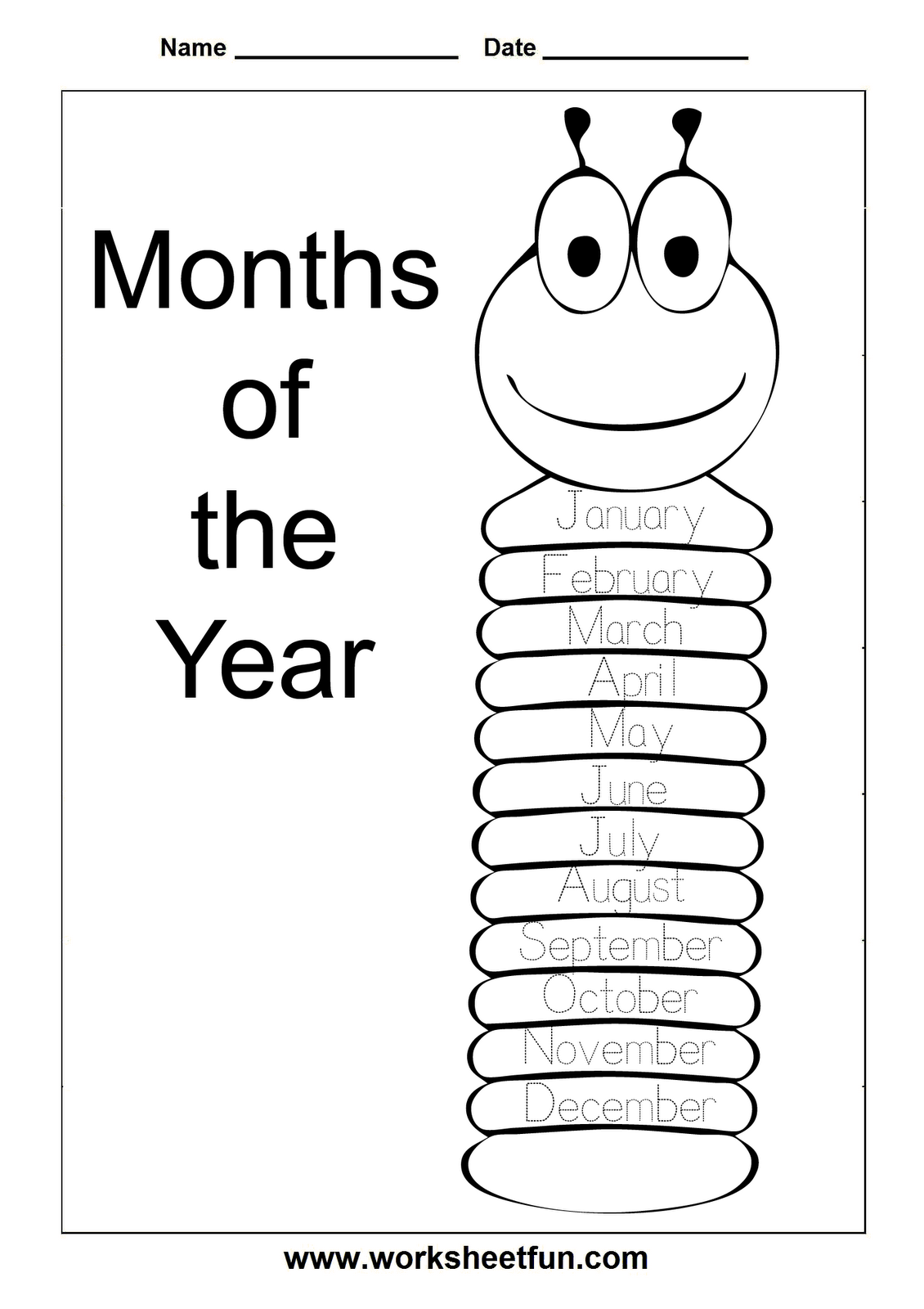 Calendar Activity Worksheets English