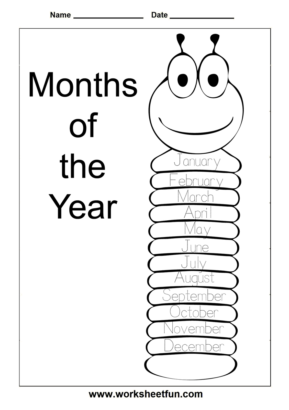 Months Of The Year Tracing Worksheets AlphabetWorksheetsFree