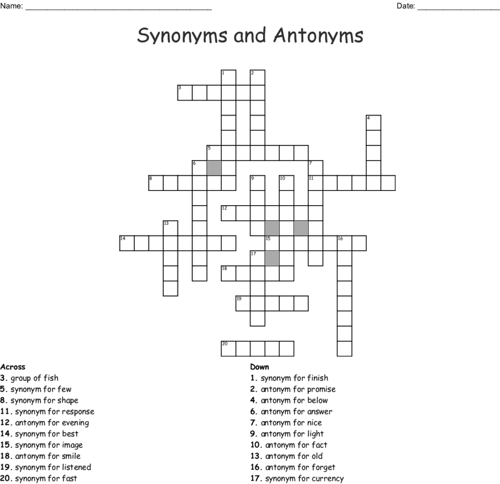Worksheets : 47 Antonyms And Synonyms Worksheet Picture