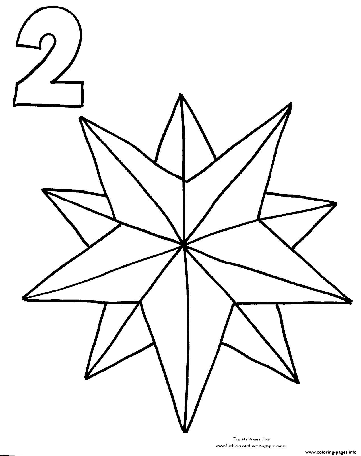 Worksheets : Christmas Star Countdown Coloring Printable