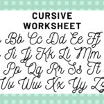 Worksheets : Cursive Alphabet Your Guide Writing Science