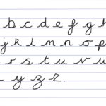 Worksheets : Handwriting Cursive Alphabet English Writing