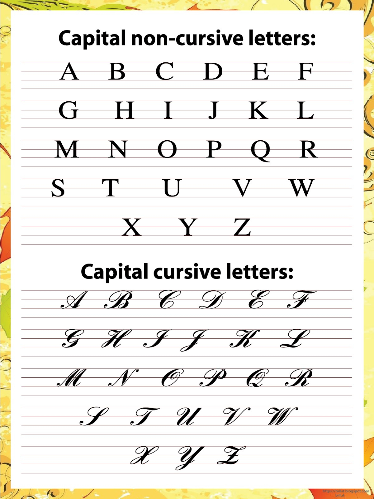 Lower Case Alphabet In Cursive