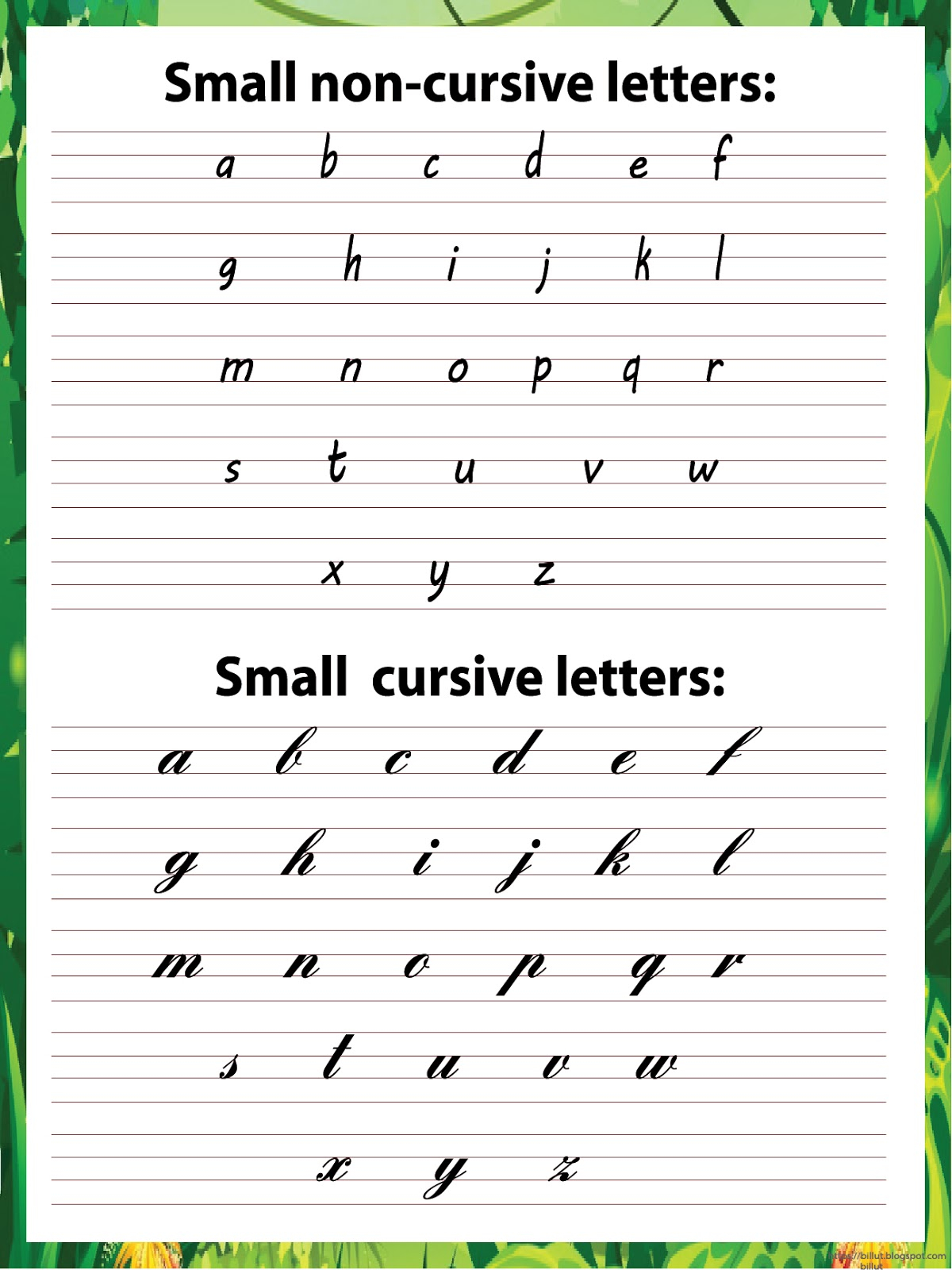 Worksheets : Lowercase And Cursive Letters Free Capital