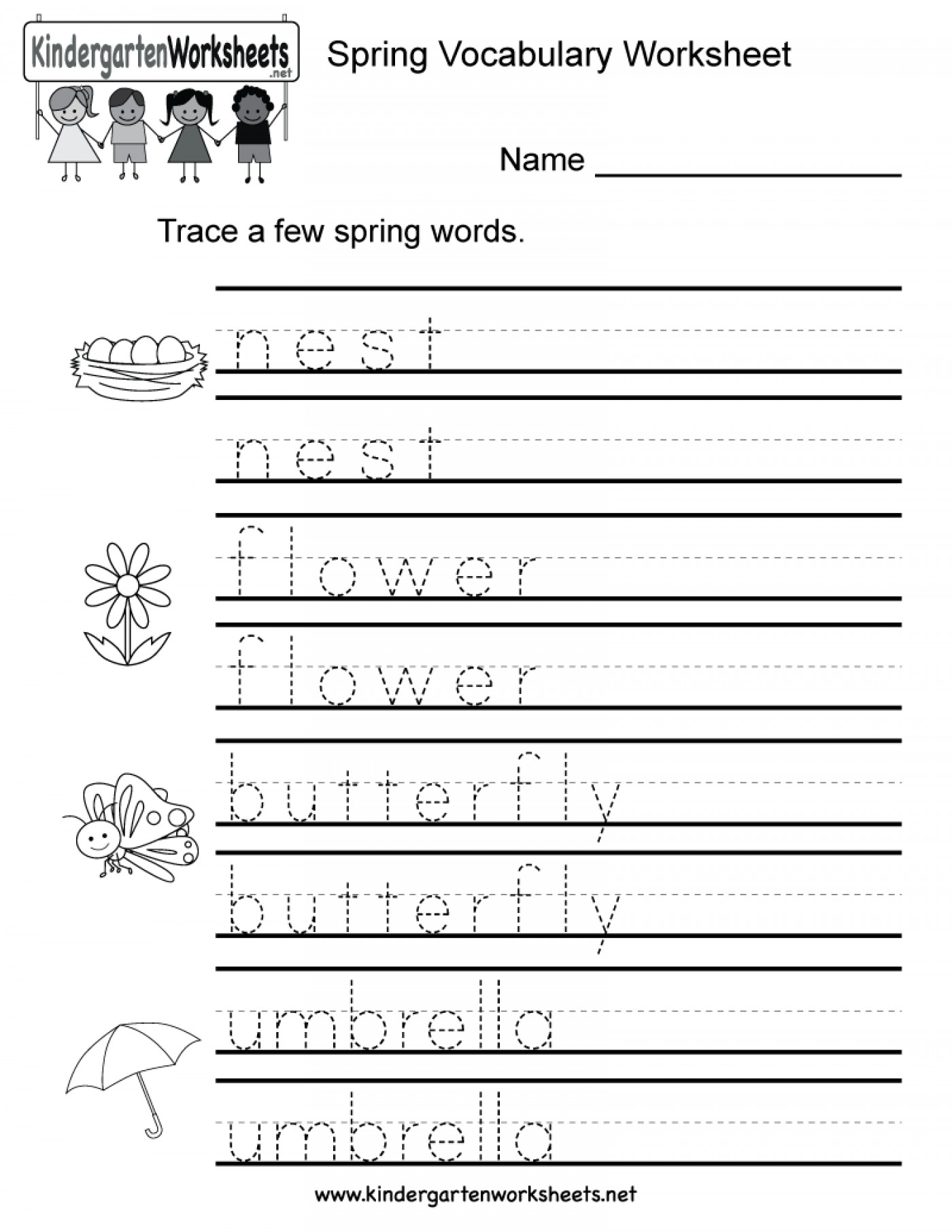 Word Tracing Worksheets