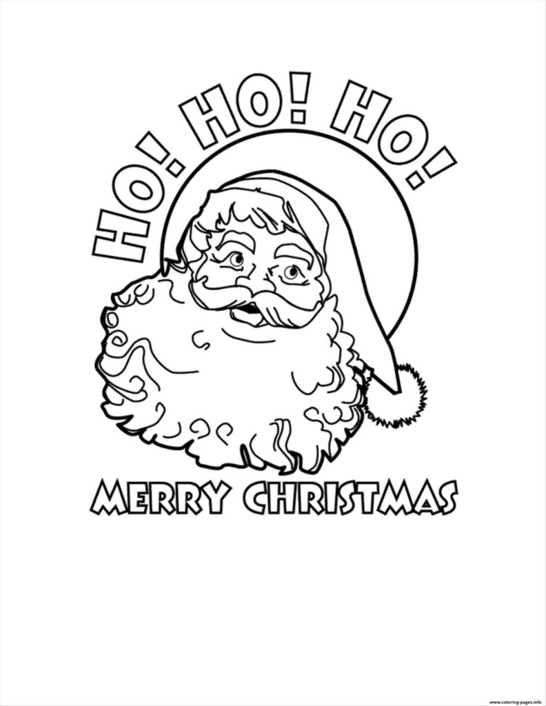 Worksheets : Santa Claus Merry Christmas Coloring Printable
