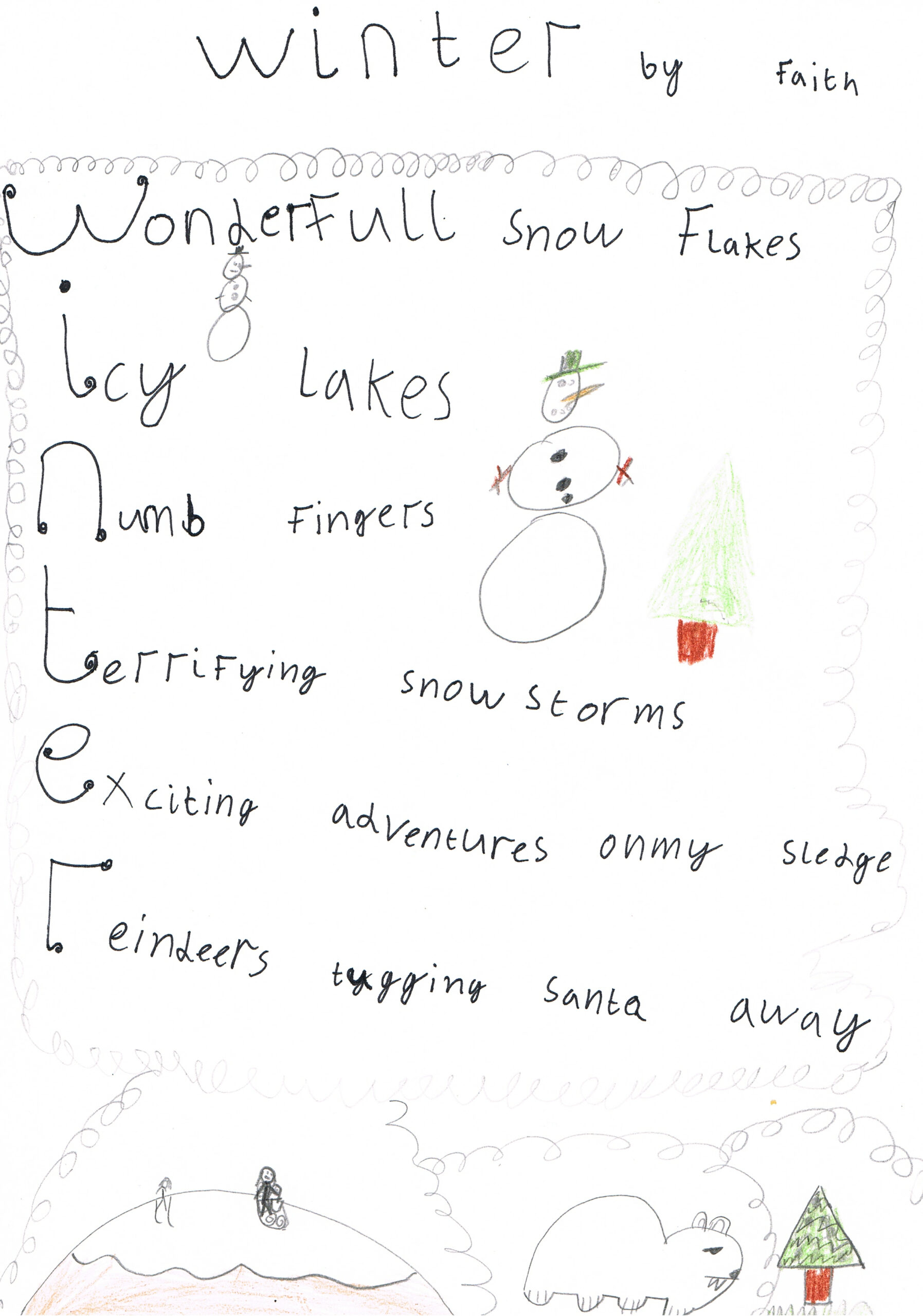 Write An Acrostic Poem About Christmas