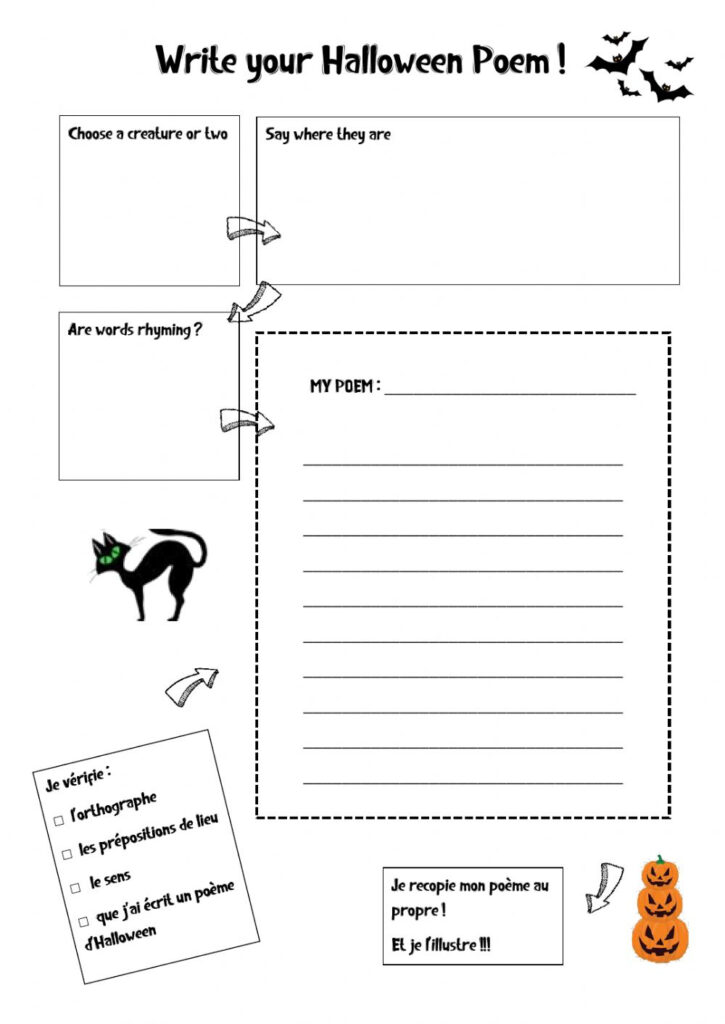 Write Your Halloween Poem   Interactive Worksheet