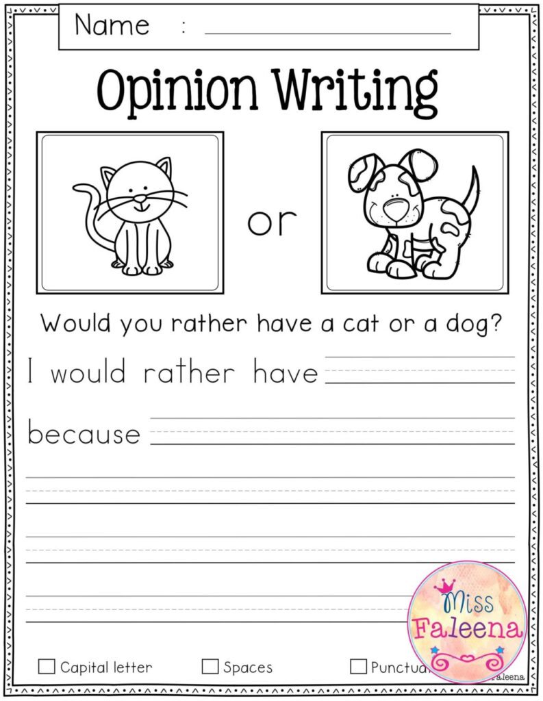 Writing Worksheets For Kindergarten Guided Activities At