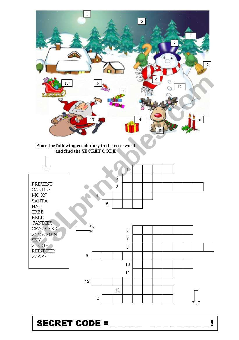 Xmas Secret Code - Esl Worksheetannevaleriemiche