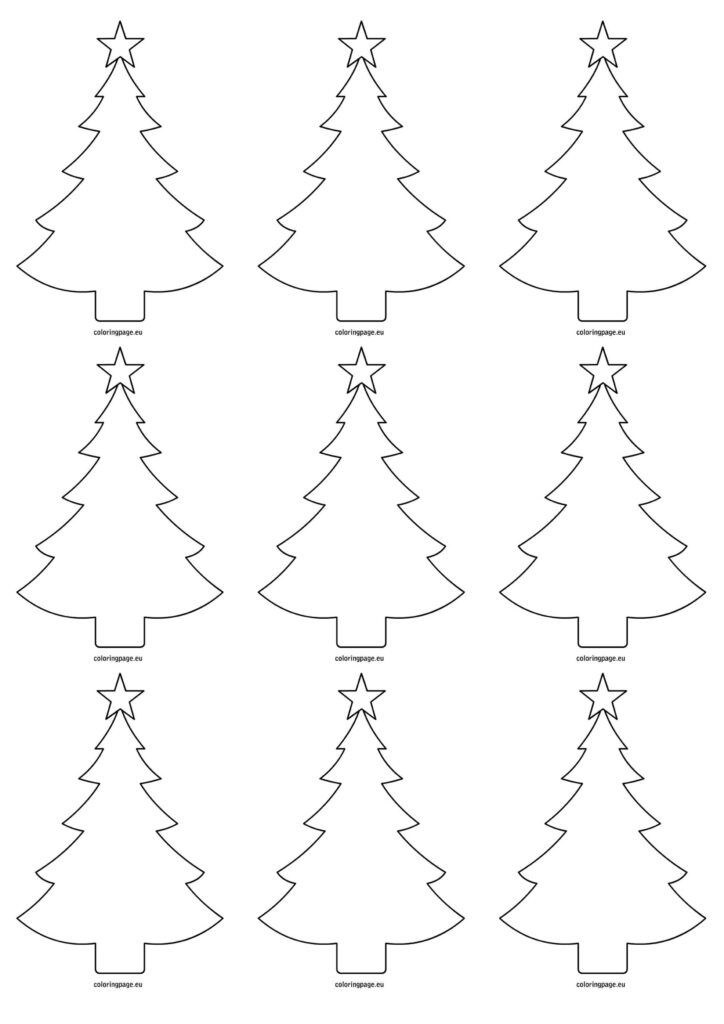 Xmas Tree Cut Out Worksheet | Printable Worksheets And