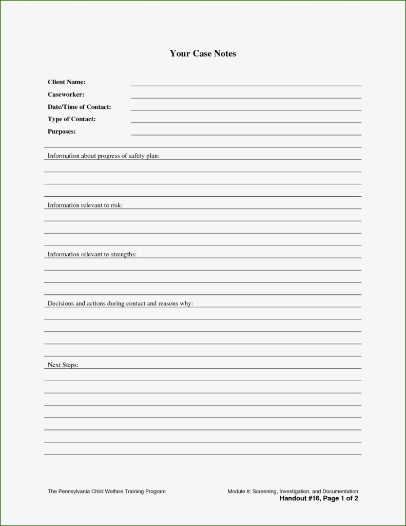 10 Splendid Case Management Notes Template In 2020 | Notes