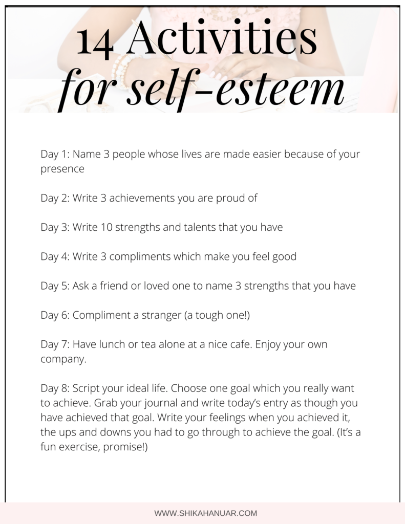 14 Activities To Build Your Self Esteem And Self Worth