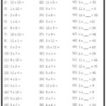 20 Worksheets For Students To Complete The Multiplication