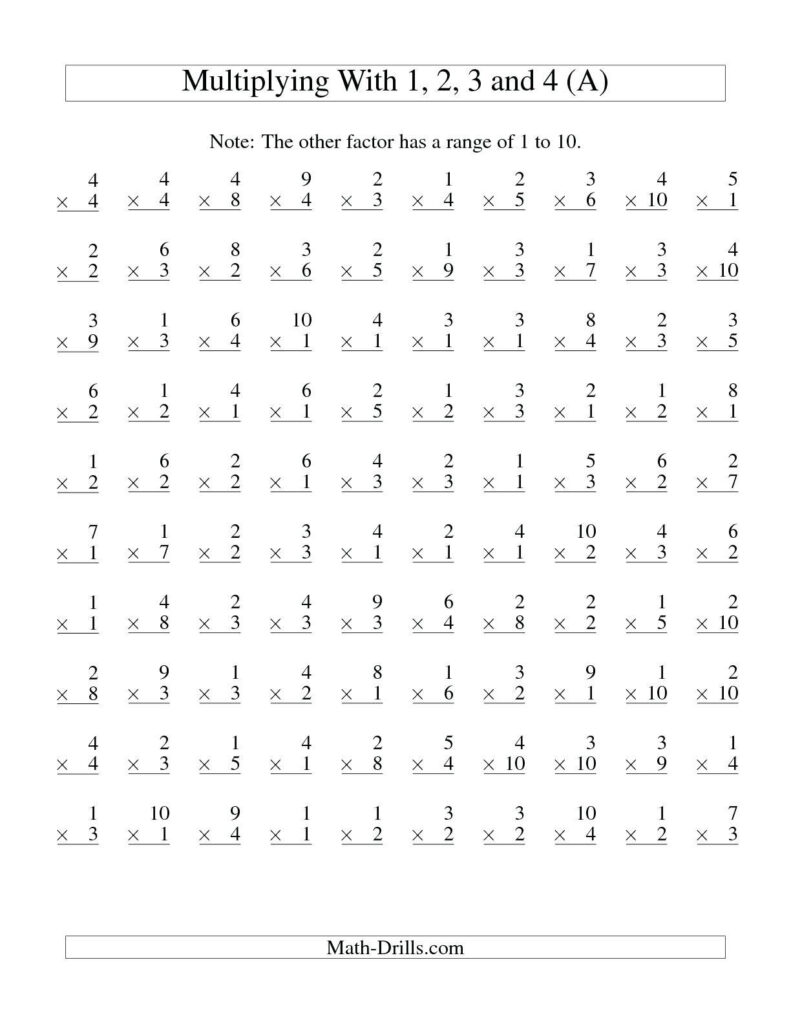 5 Free Math Worksheets Third Grade 3 Multiplication