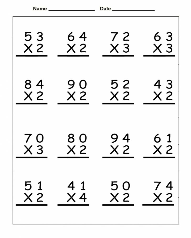 5Th Grade Math Multiplication Worksheets Printable | Math