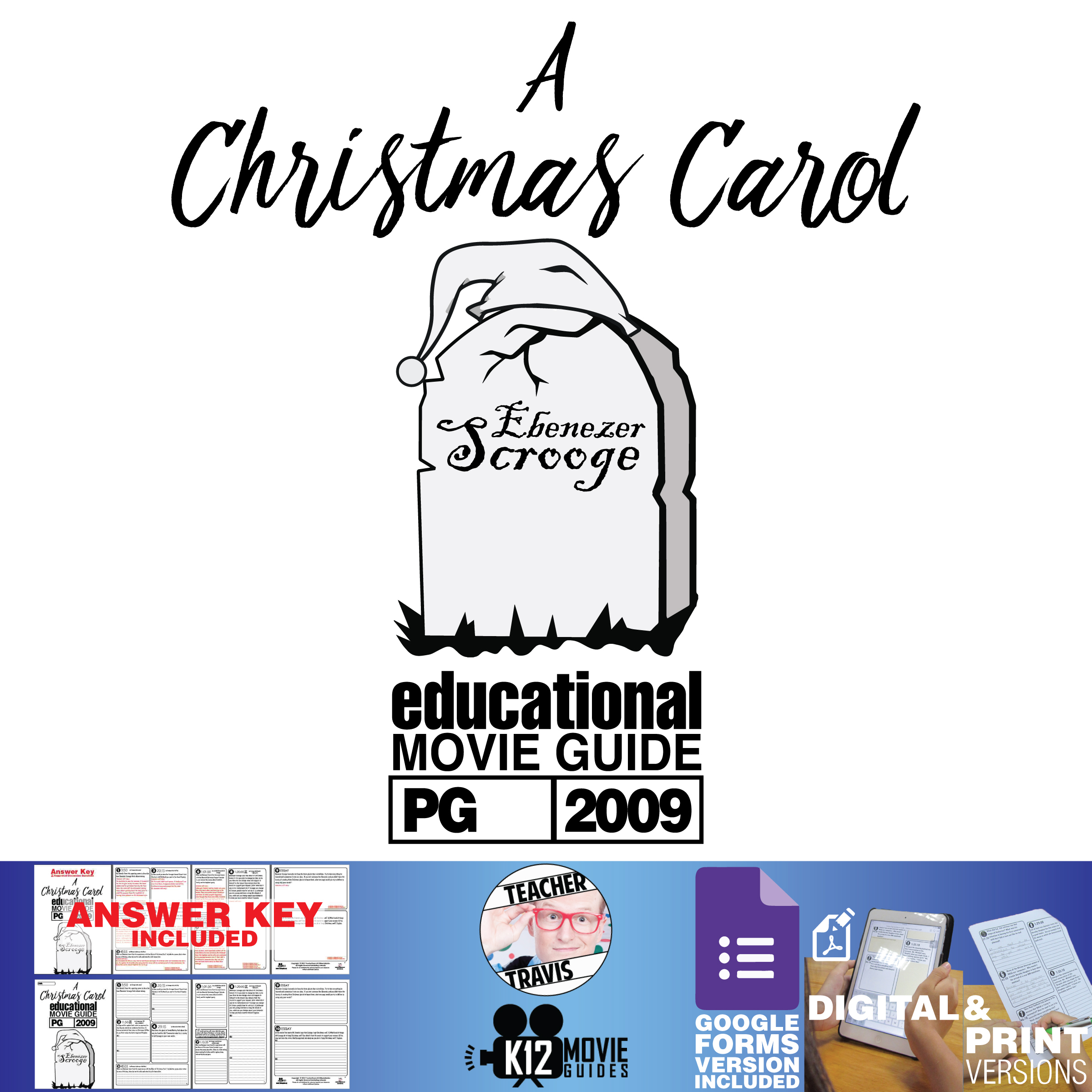 A Christmas Carol Movie Viewing Guide | Questions | Google Forms (Pg - 2009)
