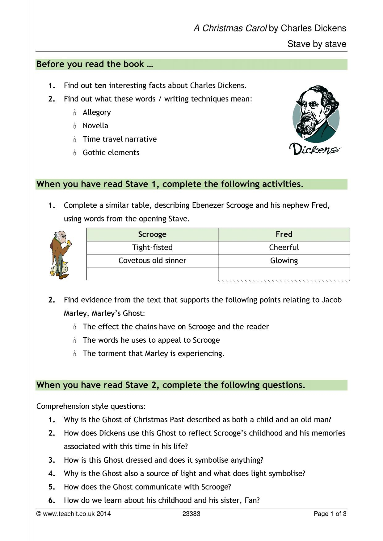 A Christmas Carolcharles Dickens | Teachit English