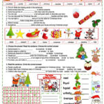 A Xmas Cloze   English Esl Worksheets For Distance Learning